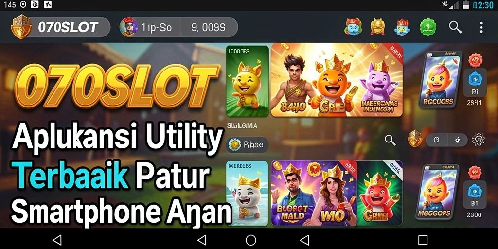 Tampilan antarmuka aplikasi 070SLOT yang user-friendly dan modern.
