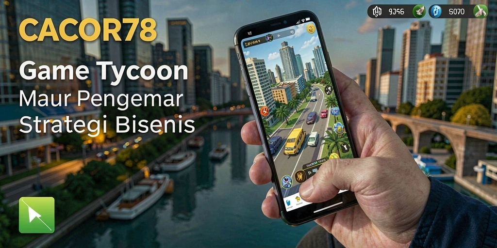 Tampilan gameplay CACOR78 dengan manajemen bisnis yang seru.