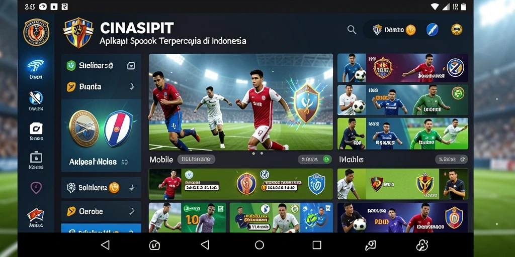 Tampilan screenshot CINASIPIT yang menunjukkan fitur taruhan olahraga.
