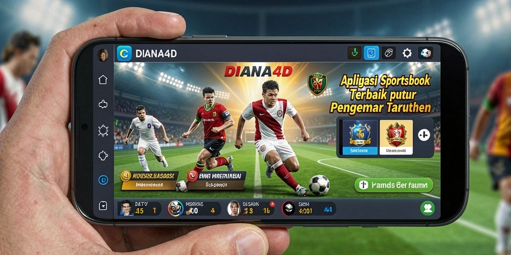 Tangkapan layar utama DIANA4D dengan tampilan taruhan olahraga yang menarik.