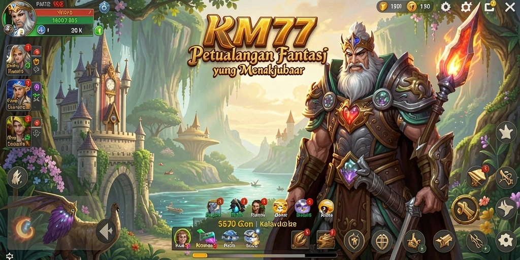 Tampilan gameplay RPG yang menakjubkan dalam KM777.