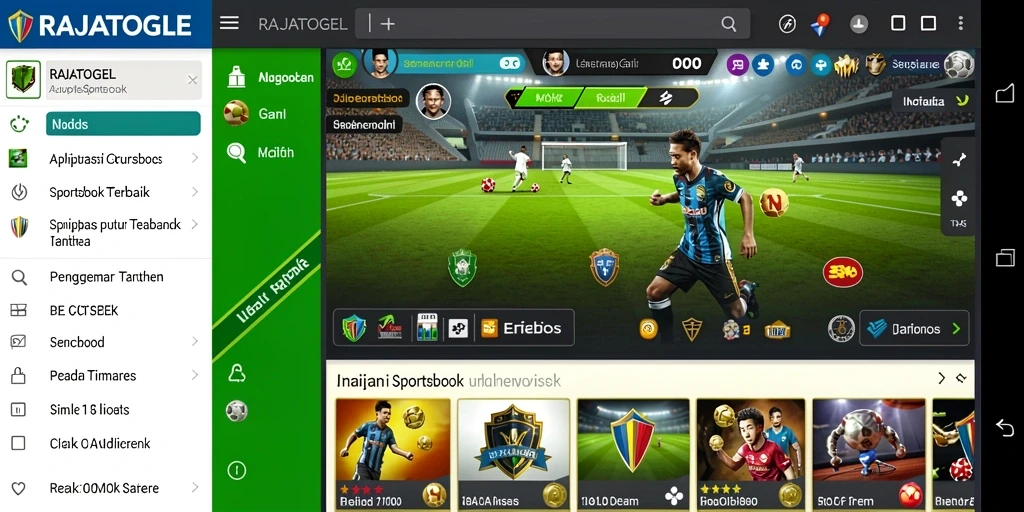 Tampilan gameplay interaktif dari aplikasi Sportsbook RAJATOGEL.