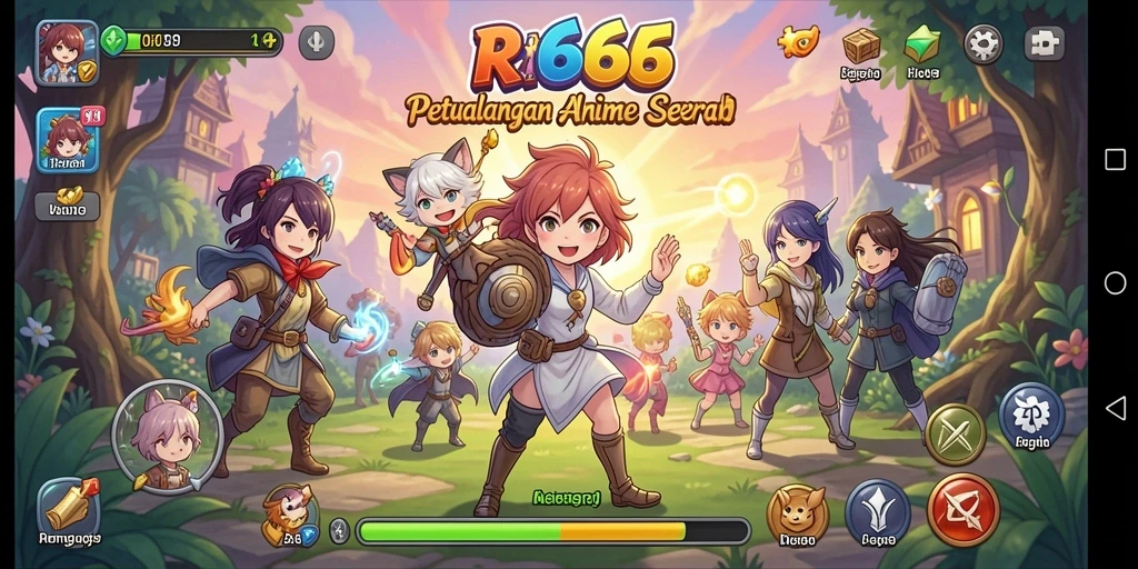 Tampilan gameplay menarik dari RR666 dengan karakter Anime yang dinamis.