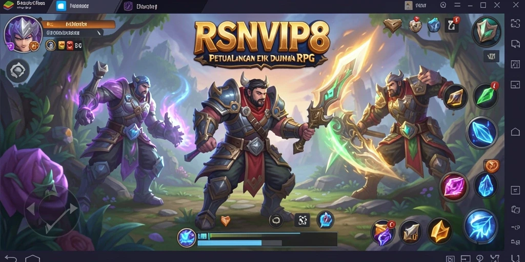 Tampilan gameplay RSNVIP8 dengan aksi RPG yang mendebarkan.