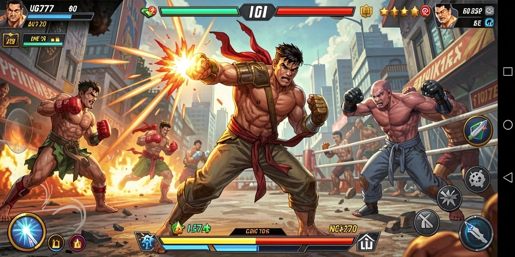 Tampilan gameplay seru di UG777 dengan pertarungan yang mendebarkan.
