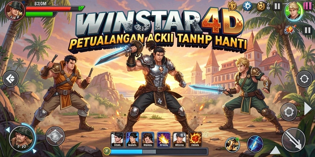 Tampilan gameplay yang menegangkan di WINSTAR4D.